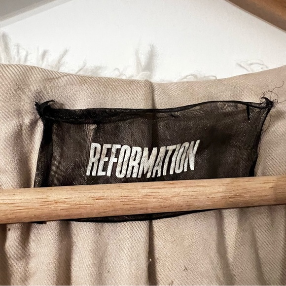 🛑SOLDREFORMATION Brixton Coat in Cream Size L - Picture 11 of 14